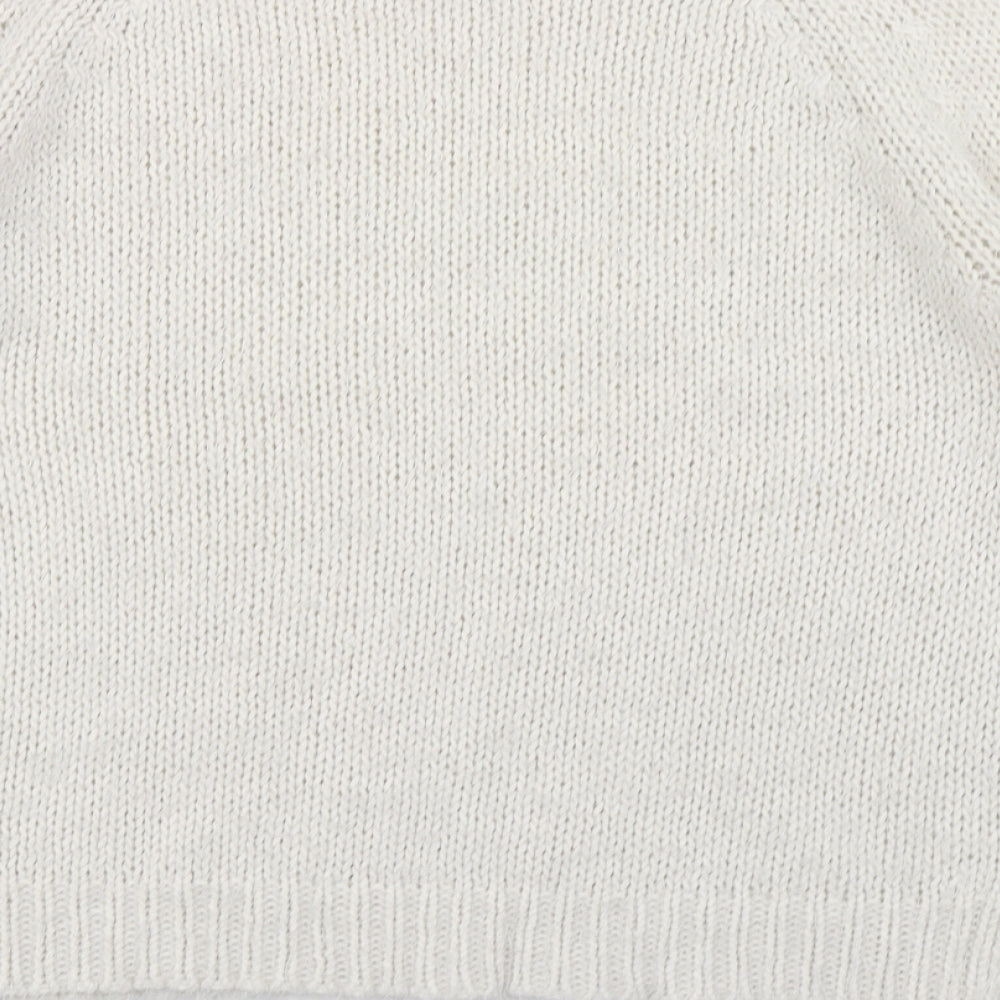 George Womens White  Knit Pullover Jumper Size 16