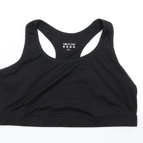 Souluxe Womens Black   Cropped Tank Size XL