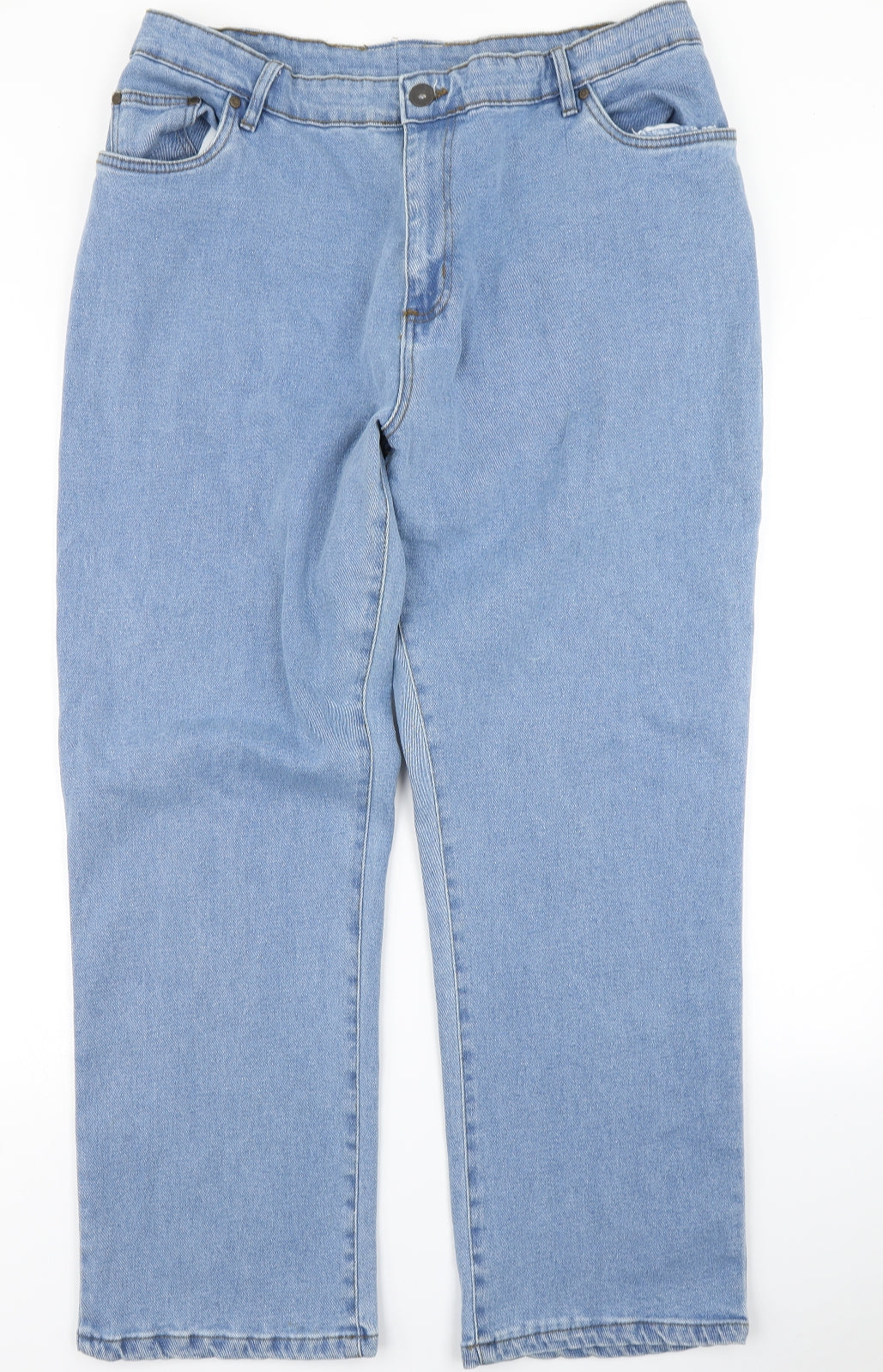 Union Blues Mens Blue  Denim Straight Jeans Size 40 in L28 in