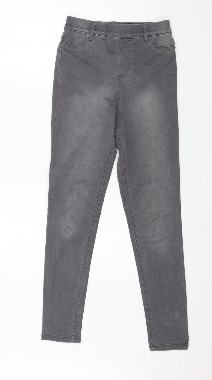 F&F Womens Grey Denim Skinny Jeans Size 8 L28 in