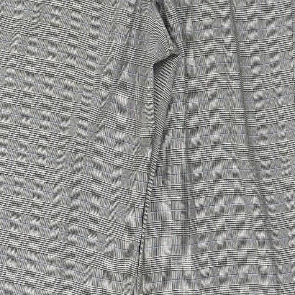 Amartanto Womens Grey Plaid  Trousers  Size 12 L29 in