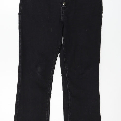 Dorothy Perkins Womens Black  Denim Straight Jeans Size 14 L24 in
