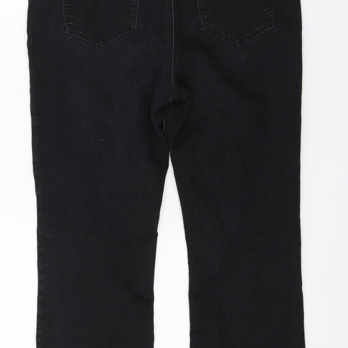 Dorothy Perkins Womens Black  Denim Straight Jeans Size 14 L24 in