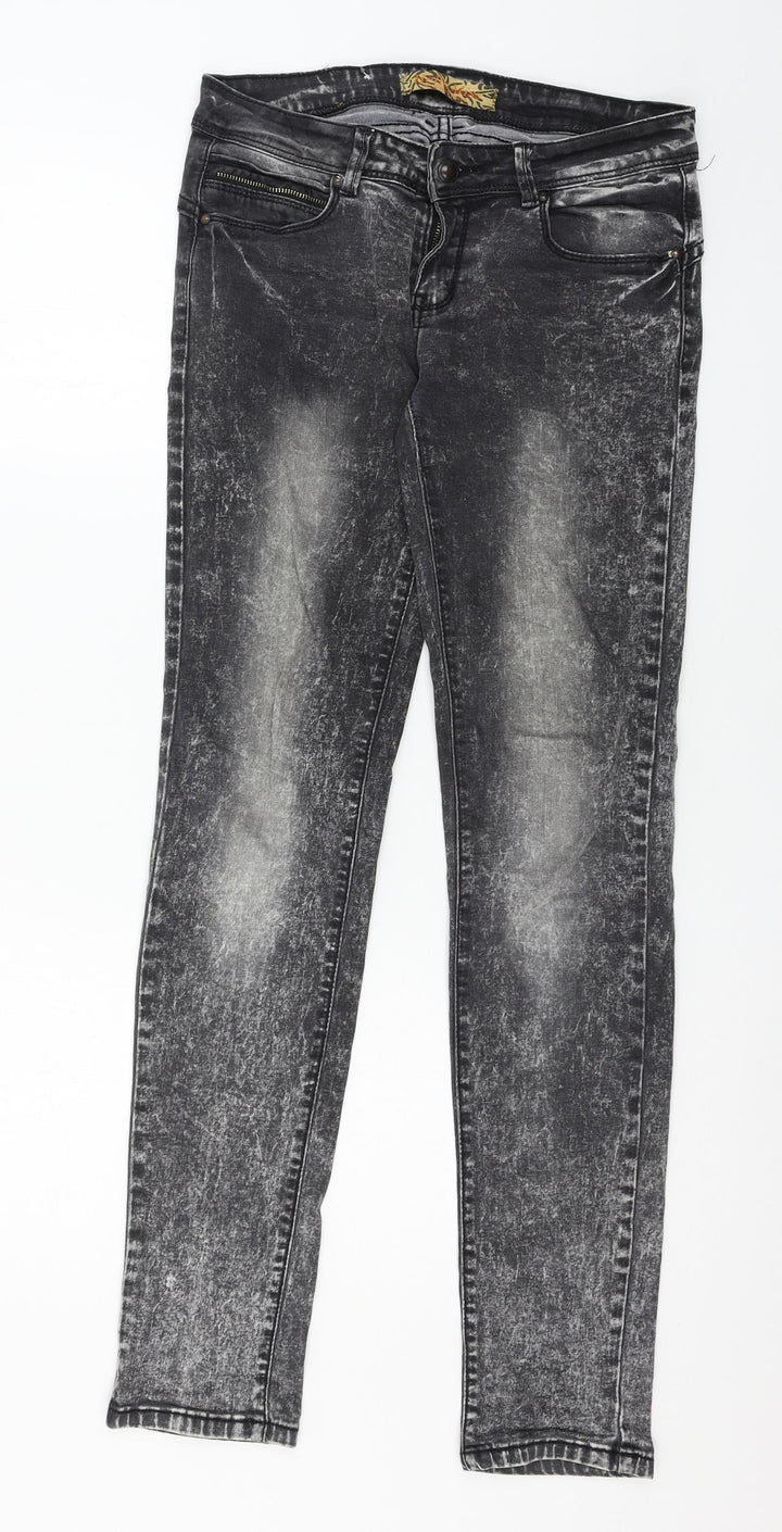 Hello Miss Womens Grey  Denim Skinny Jeans Size 10 L31 in