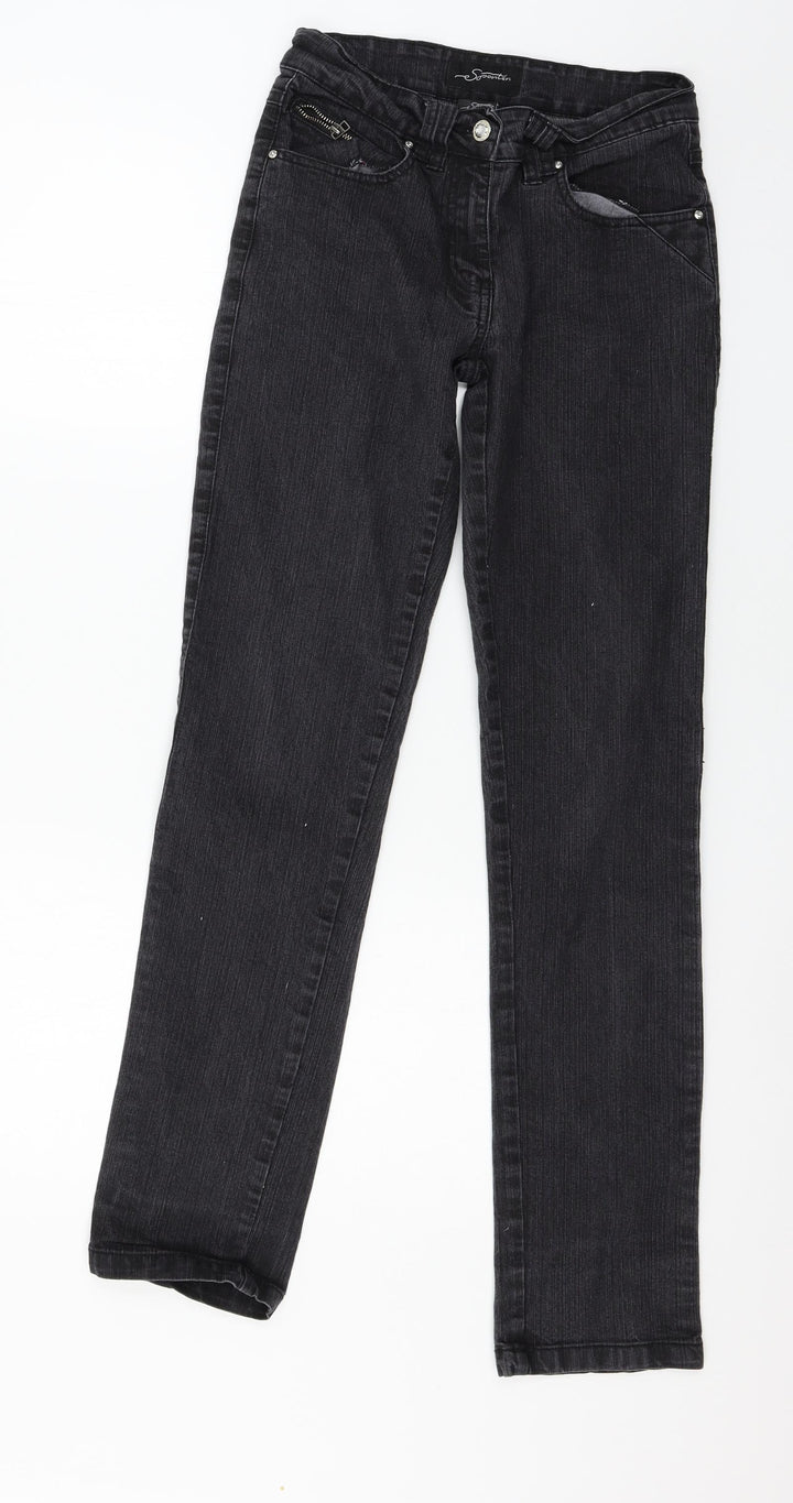 Spoontan Womens Grey Denim Straight Jeans Size 27 in L31 in