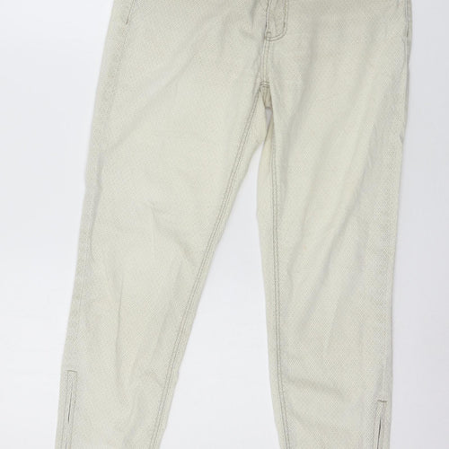 Flash Jeans Womens Ivory Polka Dot Denim Skinny Jeans Size 12 L27 in