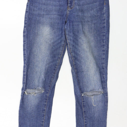 TALLY WEiJL Womens Blue  Denim Skinny Jeans Size 12 L28 in
