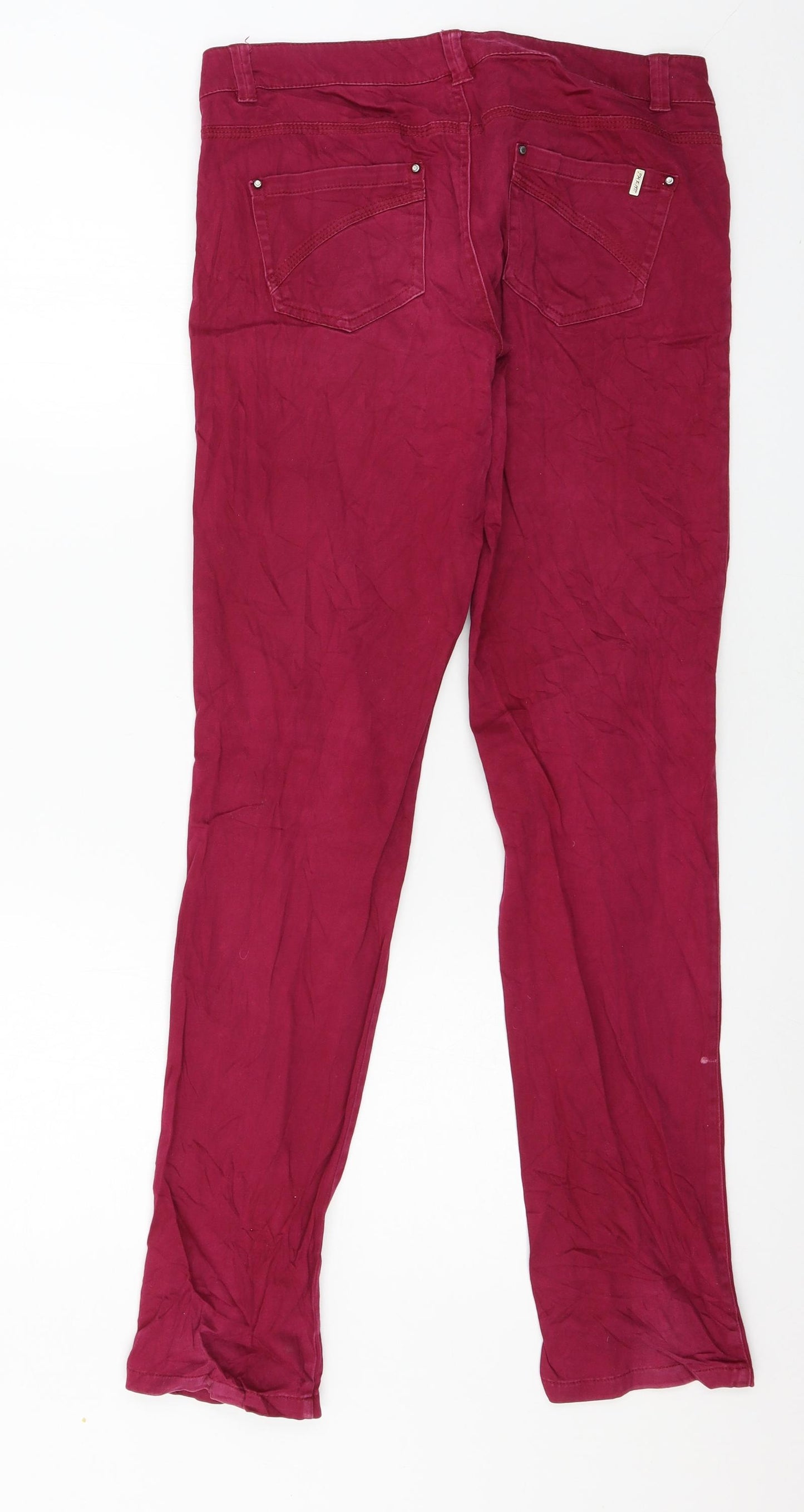 Pimkie Womens Purple  Denim Straight Jeans Size 10 L31 in