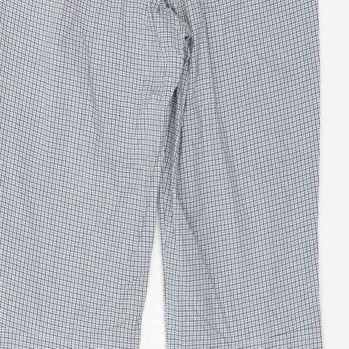Hirsch Womens Blue Check  Trousers  Size 28 in L31 in