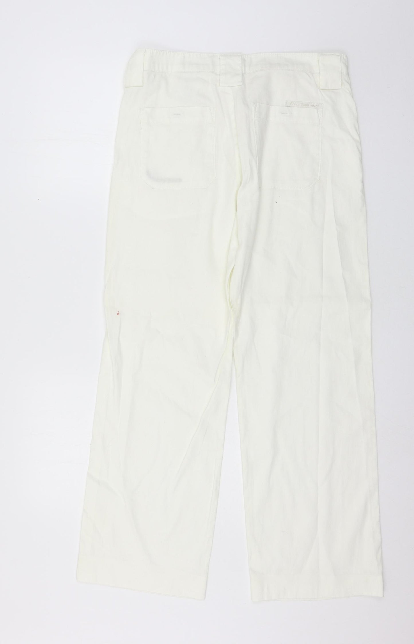 Calvin Klein Womens White   Trousers  Size 31 in L34 in