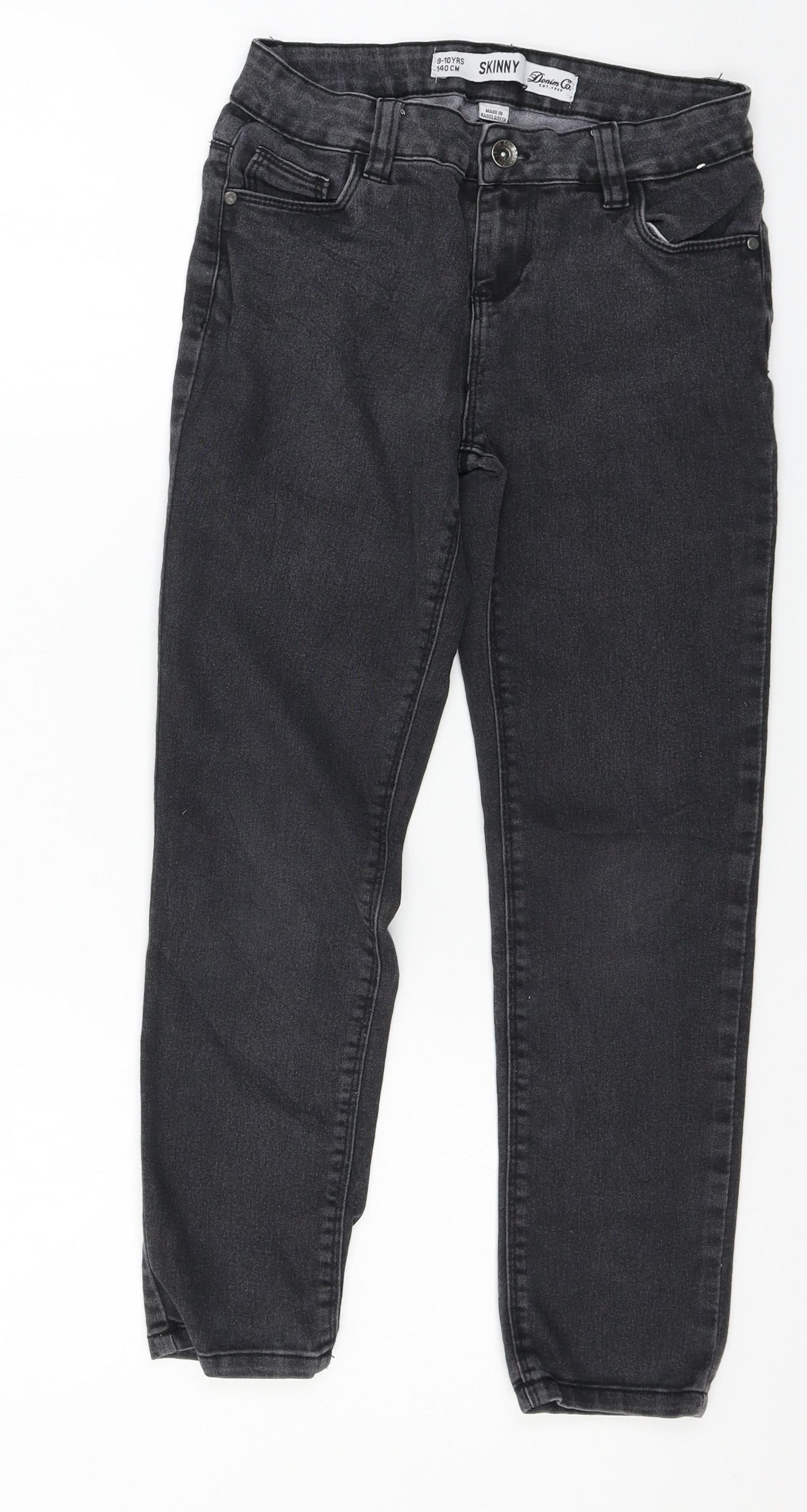Denim & Co. Girls Grey  Denim Skinny Jeans Size 9-10 Years