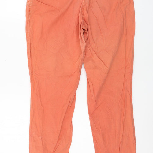 H&M Womens Orange  Denim Trousers  Size 10 L28 in