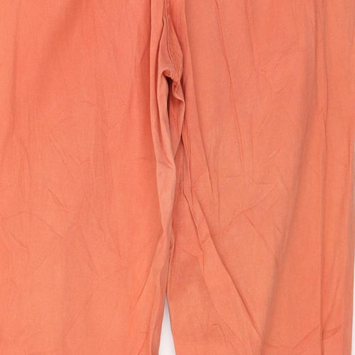 H&M Womens Orange  Denim Trousers  Size 10 L28 in