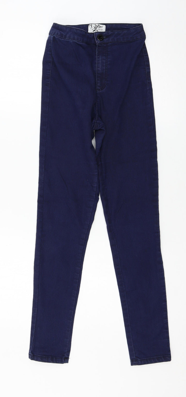 Miss Selfridge Womens Blue Denim Skinny Jeans Size 8 L27 in