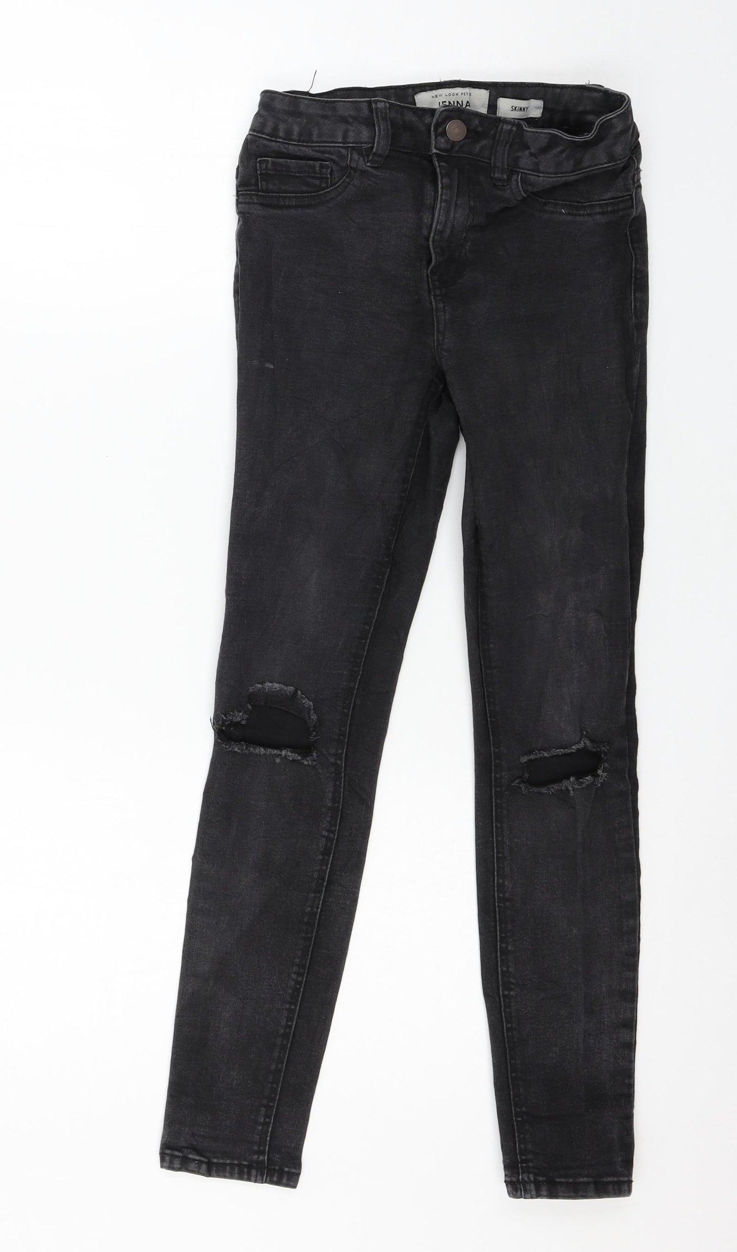 New Look Womens Grey  Denim Skinny Jeans Size 8 L25 in