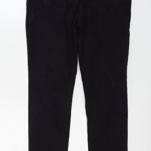 24/7 Authentic Denim Womens Black  Denim Skinny Jeans Size 12 L29 in
