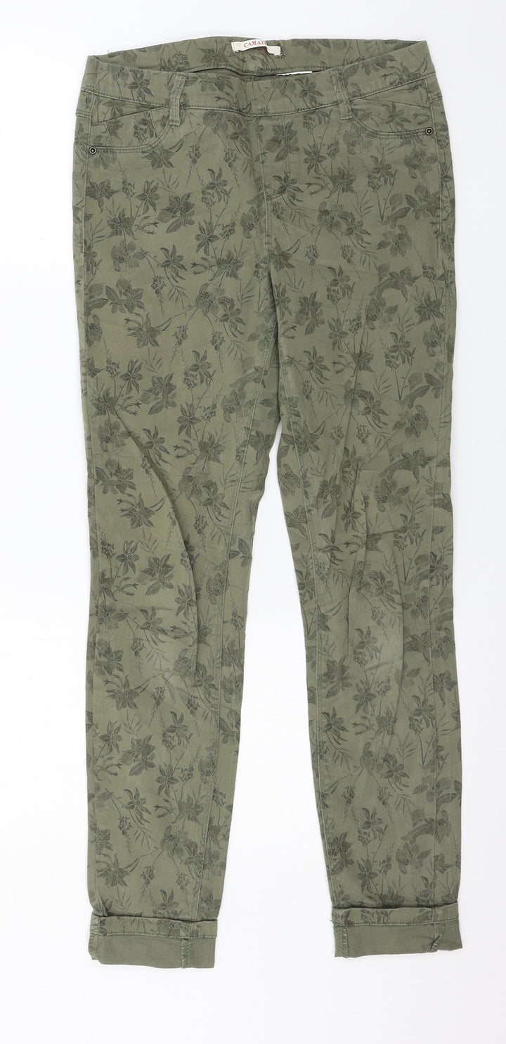 Camaieu Womens Green Floral Denim Jegging Jeans Size 30 in L28 in