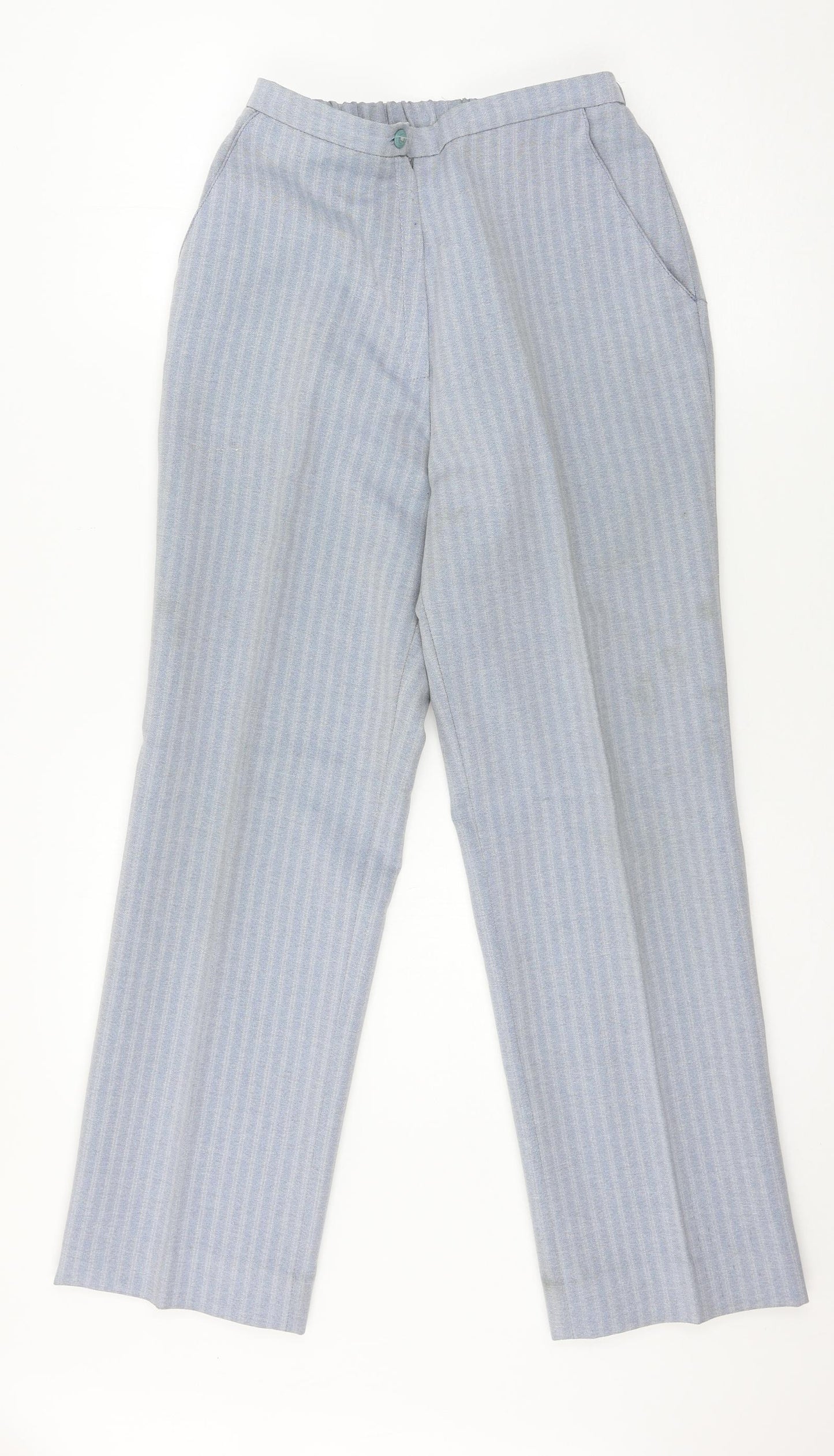 Eastex Womens Blue Striped  Trousers  Size 12 L28 in