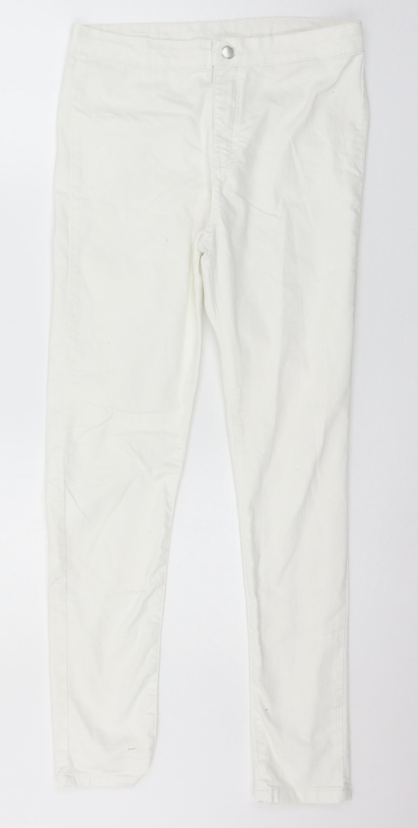 Beden Womens White  Denim Skinny Jeans Size 12 L28 in