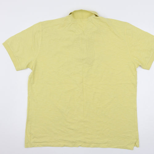 George Mens Yellow  Flannel  Polo Size L