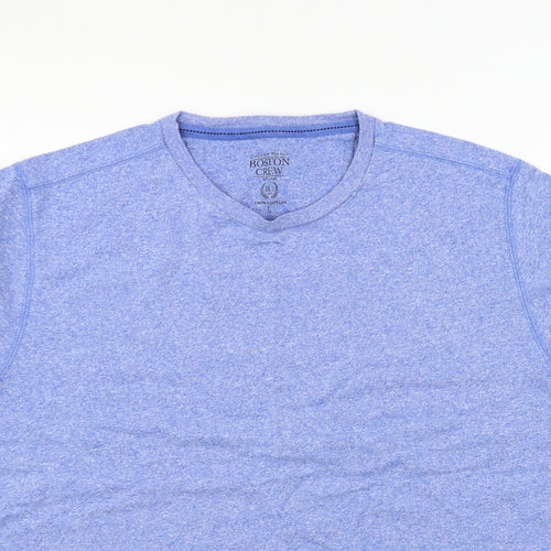 Boston Crew Mens Blue  Jersey  T-Shirt Size L
