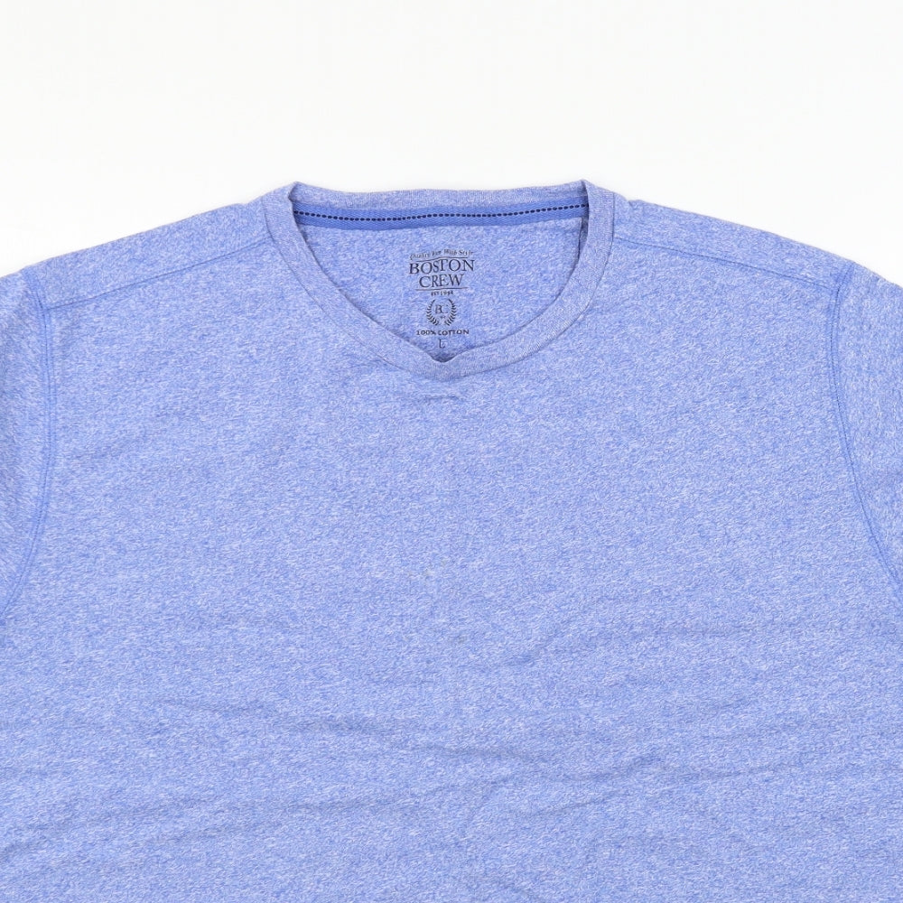 Boston Crew Mens Blue  Jersey  T-Shirt Size L