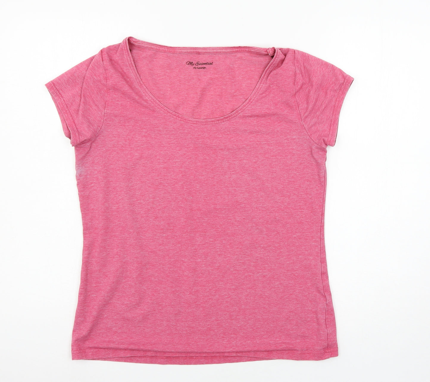 George Womens Pink  Jersey Basic T-Shirt Size 16