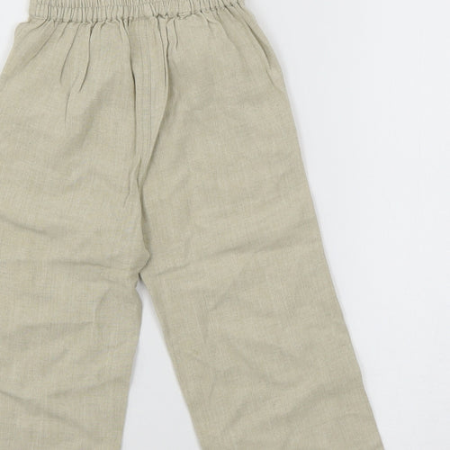 Preworn Boys Beige   Dress Pants Trousers Size 3 Years