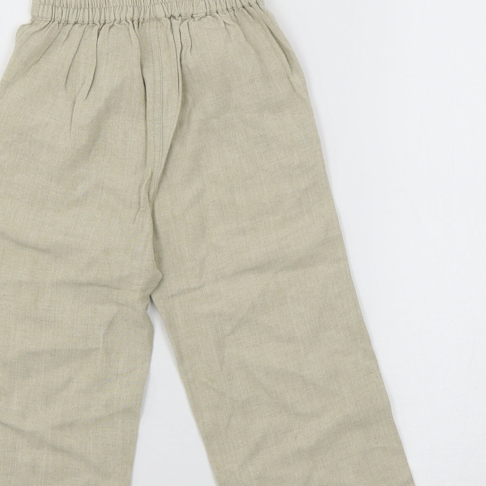 Preworn Boys Beige   Dress Pants Trousers Size 3 Years