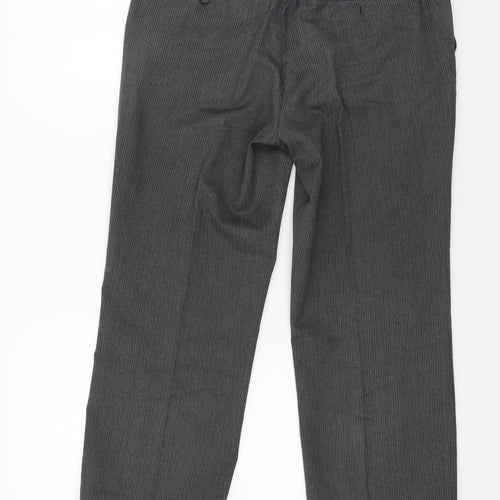 George Mens Grey Striped  Trousers  Size 32 in L29 in