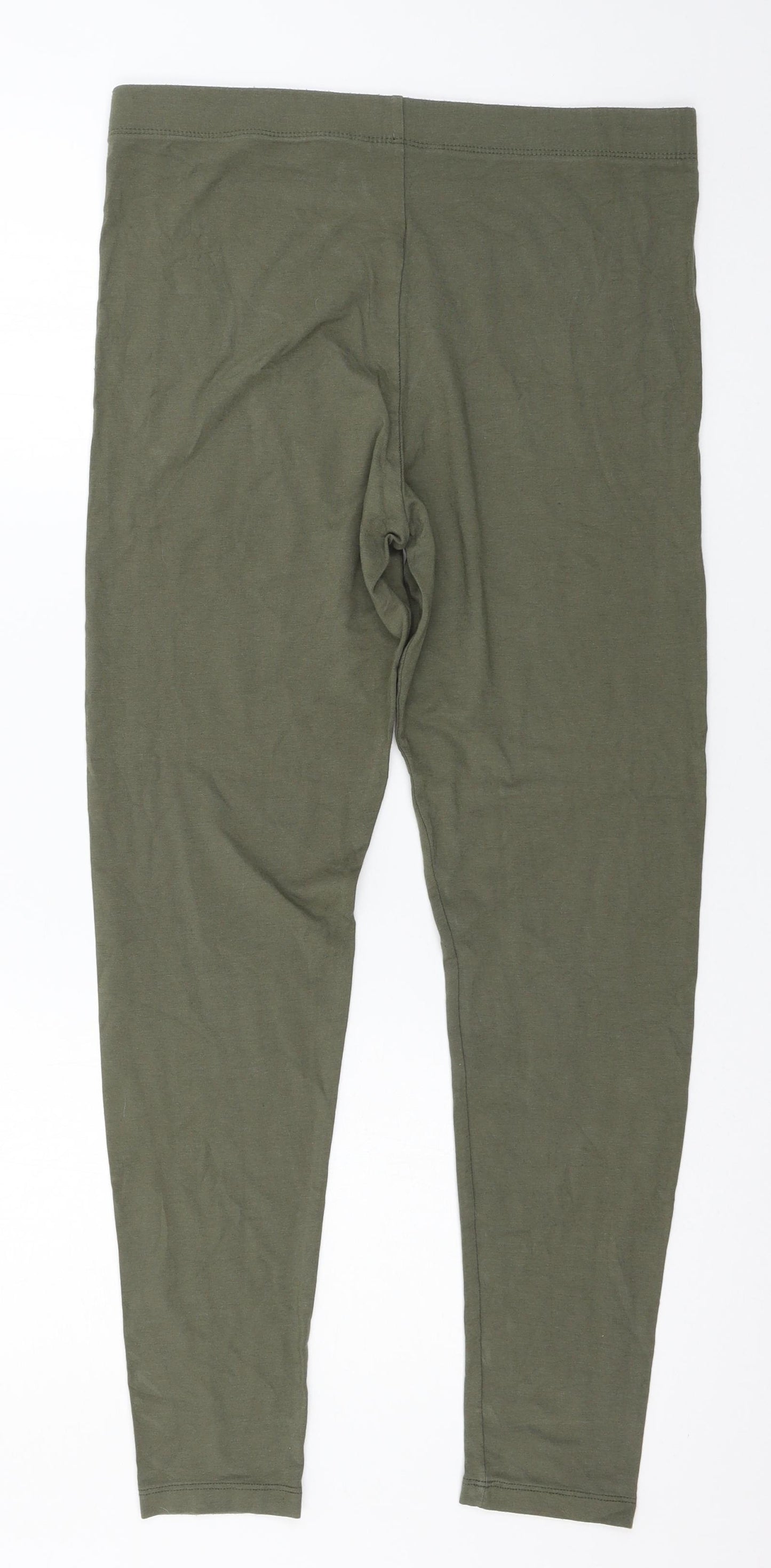 TU Womens Green  Jersey Capri Leggings Size 14 L27 in