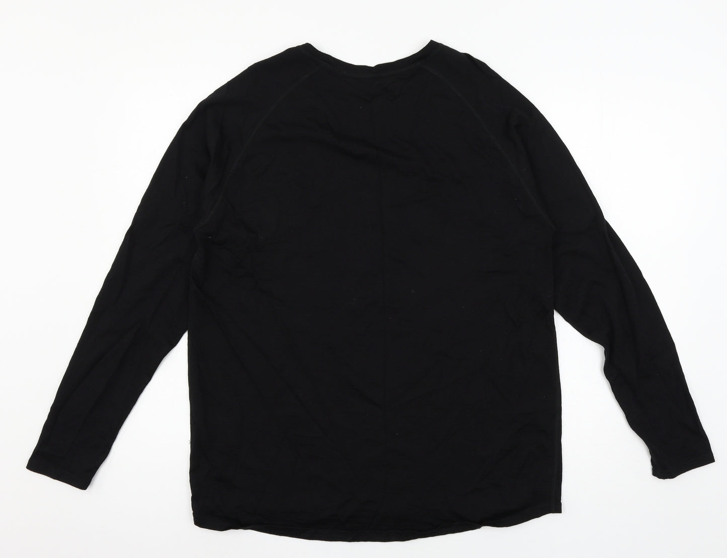 Crane Womens Black  Knit Basic T-Shirt Size XL