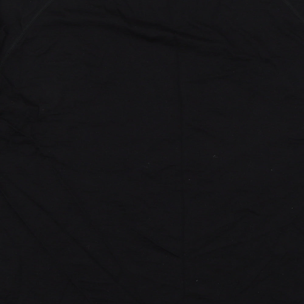 Crane Womens Black  Knit Basic T-Shirt Size XL