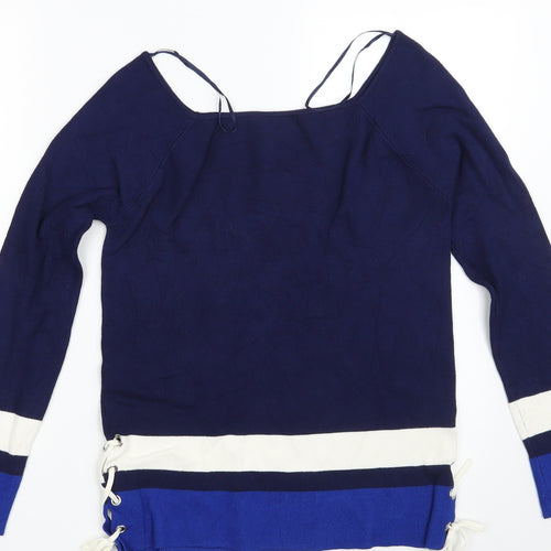George Womens Blue Striped  Pullover Jumper Size 14