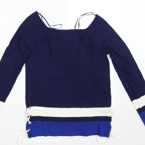 George Womens Blue Striped  Pullover Jumper Size 14