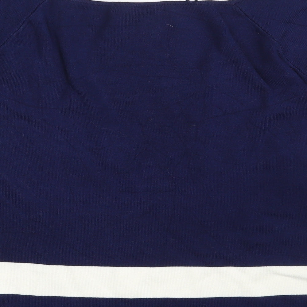 George Womens Blue Striped  Pullover Jumper Size 14