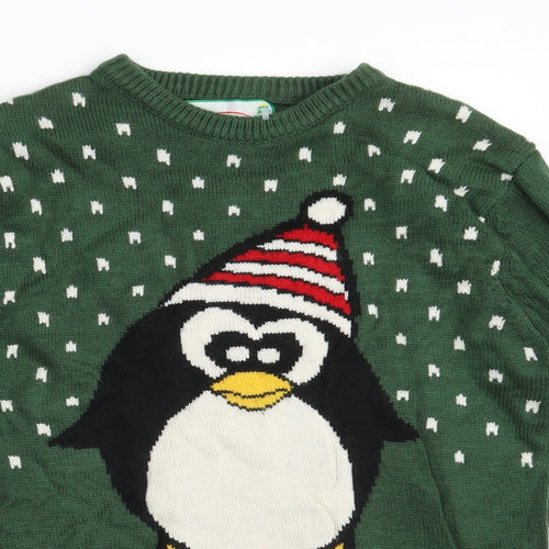 Cedar Wood State Mens Green Polka Dot  Pullover Jumper Size S  - Seasonal Christmas Festive Holiday