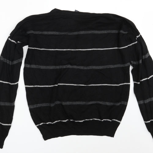 Apollon & Cakarli Mens Black Striped  Pullover Sweatshirt One Size