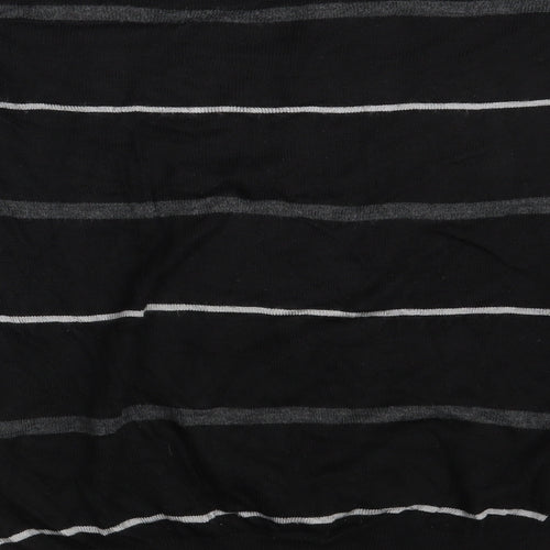 Apollon & Cakarli Mens Black Striped  Pullover Sweatshirt One Size