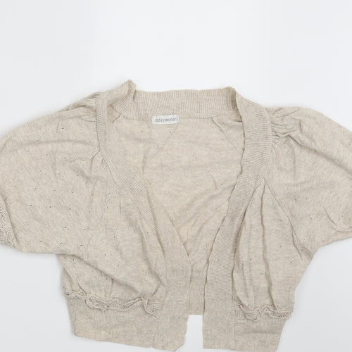 Todayswoman Womens Beige   Shrug Jumper Size 12