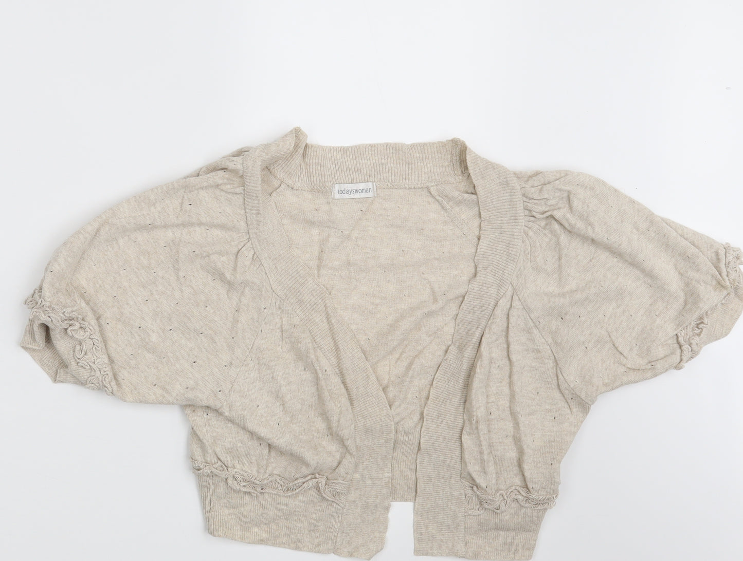Todayswoman Womens Beige   Shrug Jumper Size 12