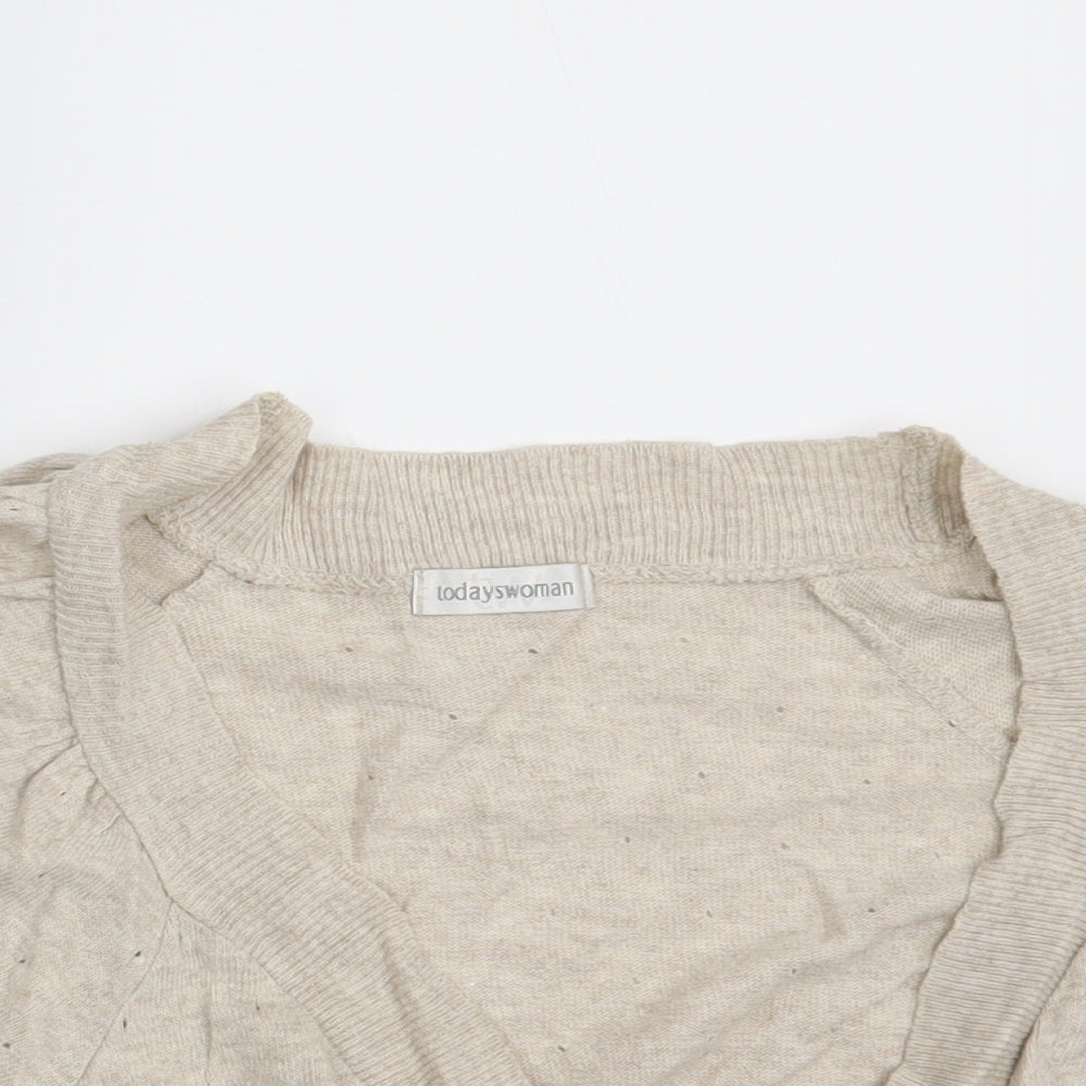 Todayswoman Womens Beige   Shrug Jumper Size 12