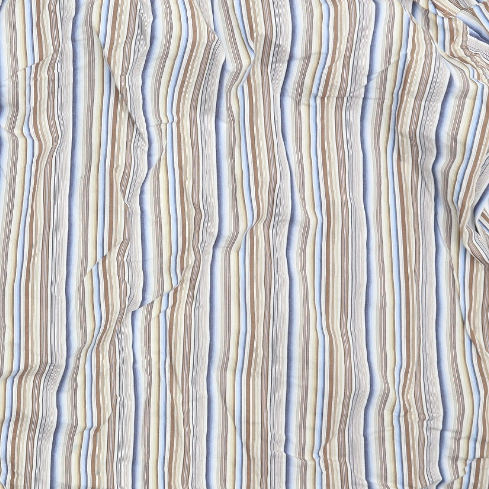 M&S Mens Multicoloured Striped   Button-Up Size L