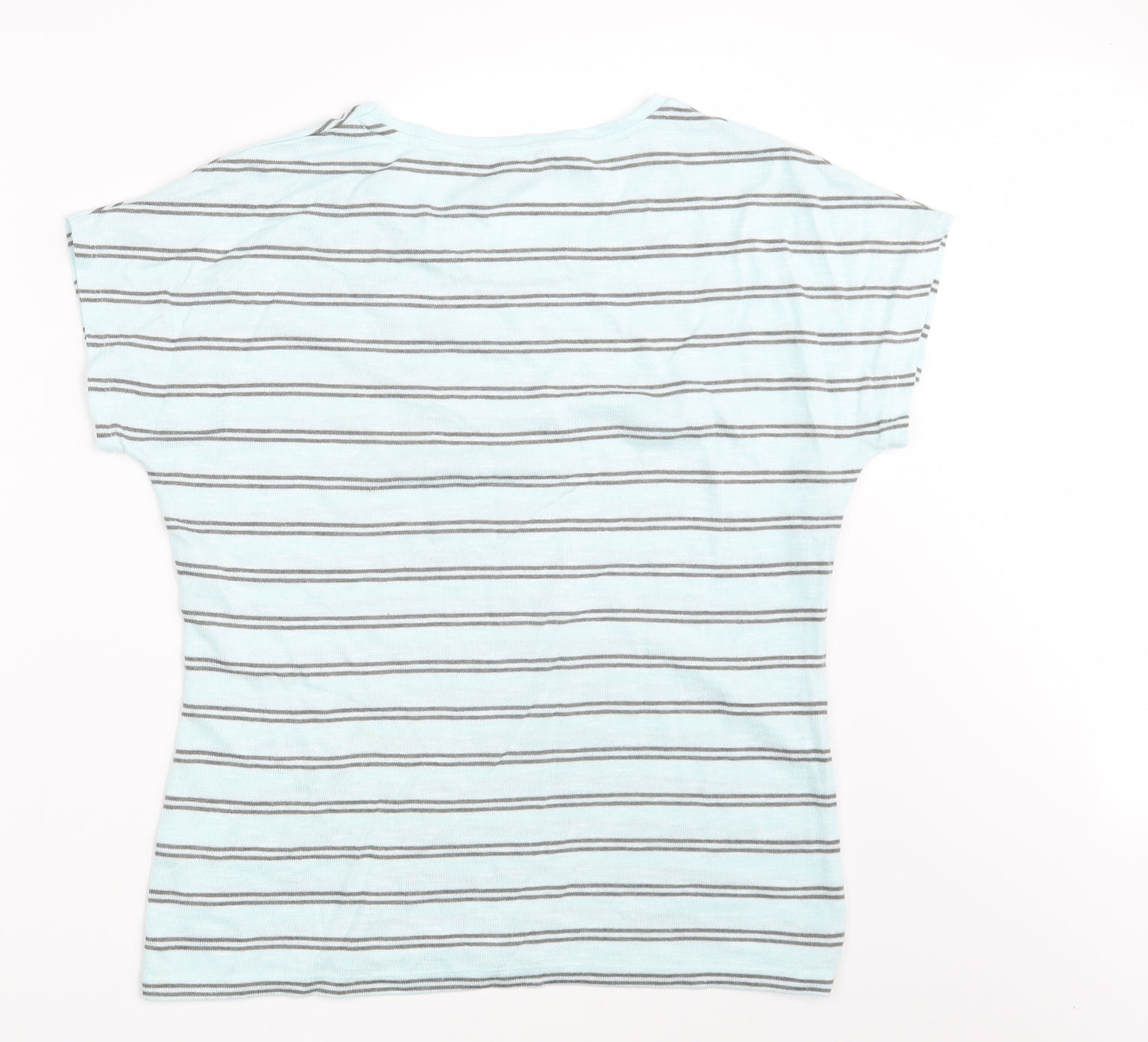 Viz A Viz  Womens Blue Striped  Pullover Sweatshirt Size 12