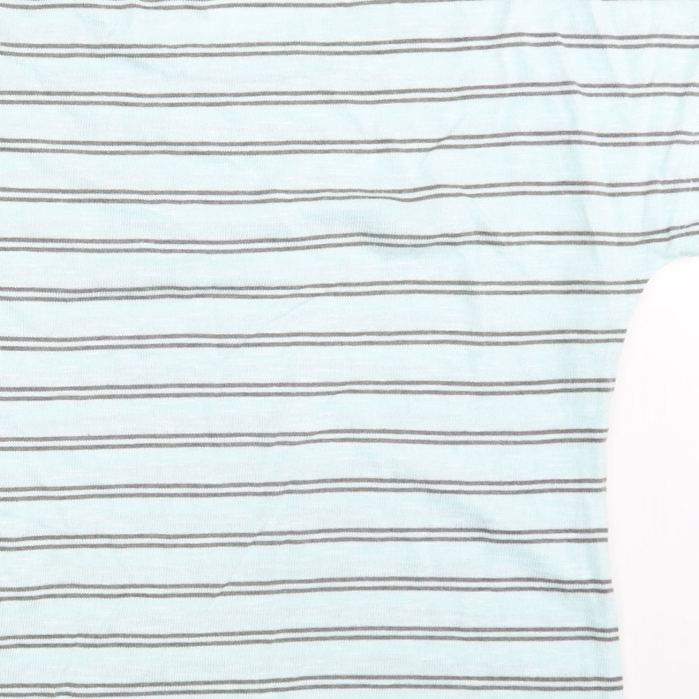Viz A Viz  Womens Blue Striped  Pullover Sweatshirt Size 12