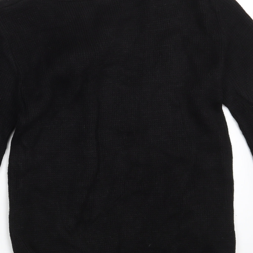 Preworn Womens Black   Pullover Jumper One Size  - Seasonal Christmas Festive Holiday