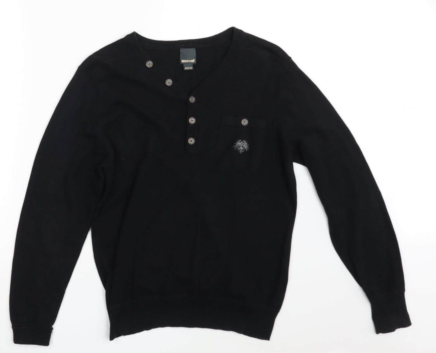 Soviet Mens Black   Pullover Jumper Size M