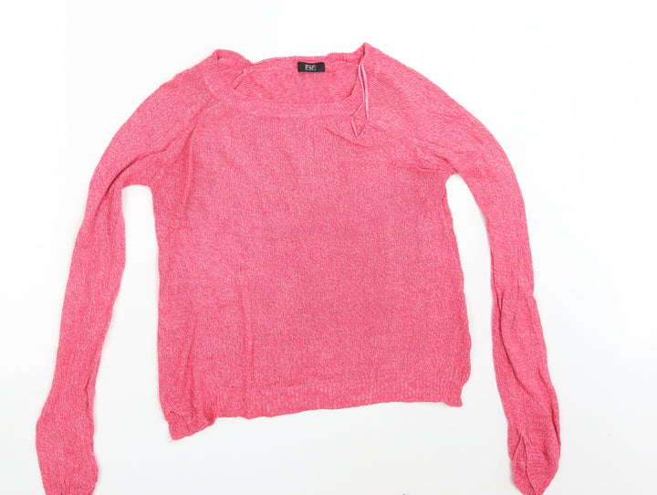 F&F Womens Pink Pullover Sweatshirt Size 12