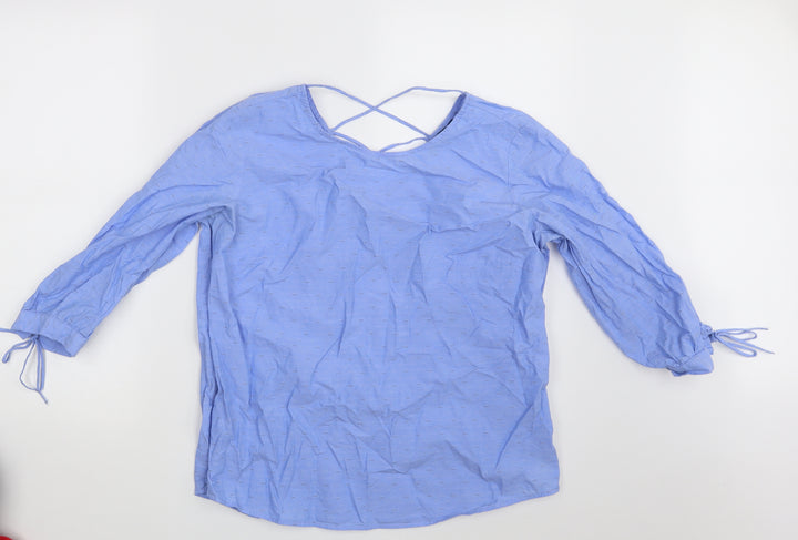 TOM TAILOR Womens Blue   Basic Blouse Size 12
