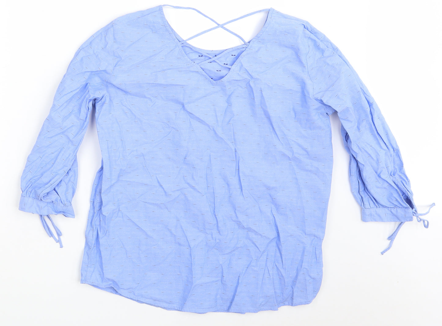 TOM TAILOR Womens Blue   Basic Blouse Size 12